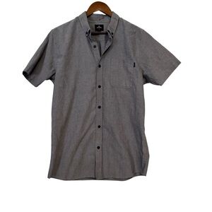 Men's Rip Curl Gray Casual Short Sleeve Button Down Shirt